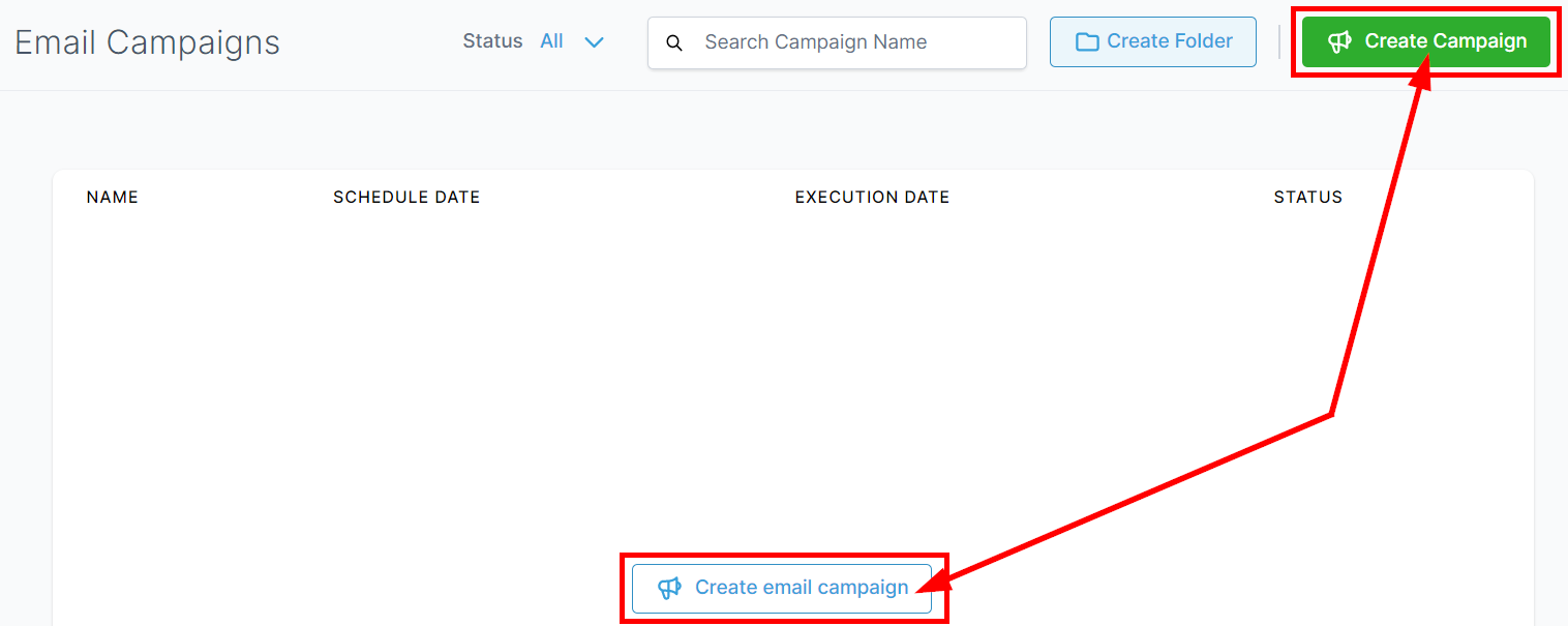 Click to create campaign