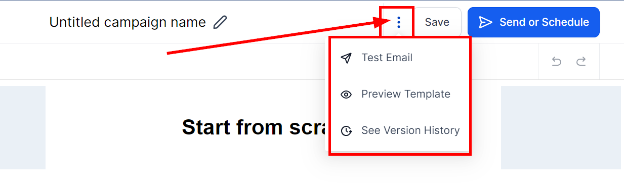 Campaign editor menu