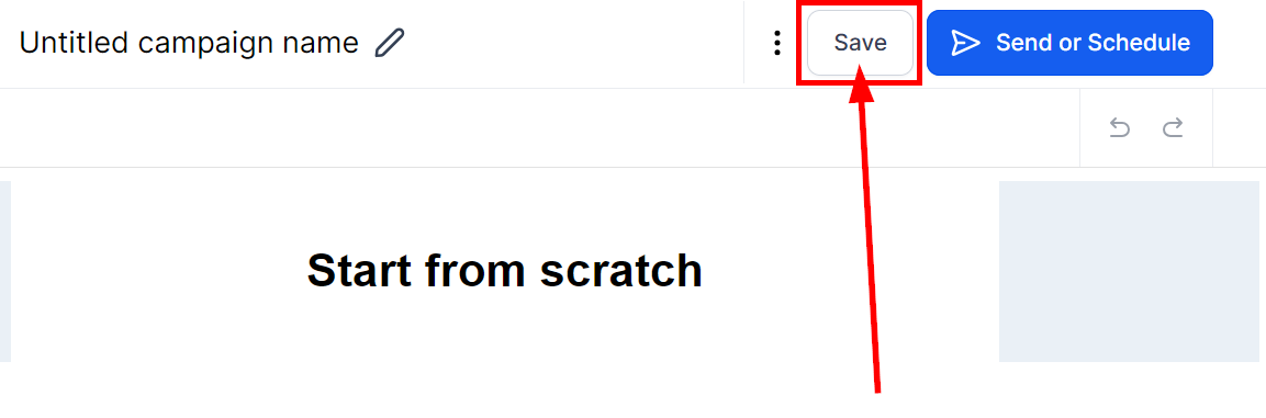 Click to save campaign